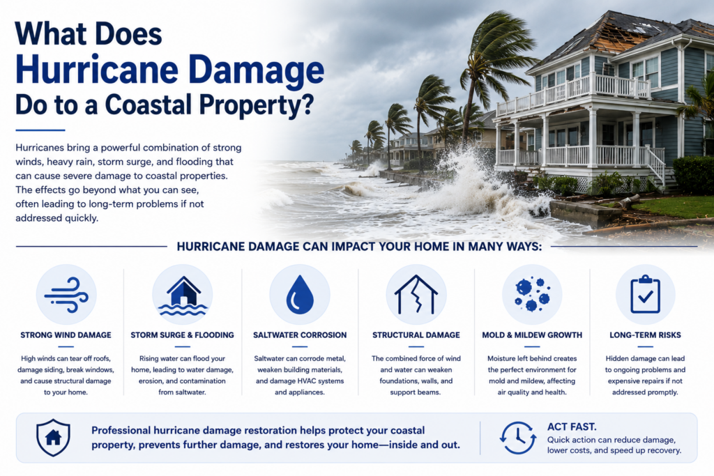 What Does Hurricane Damage Do to a Coastal Property?