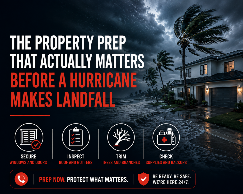The Property Prep That Actually Matters Before a Hurricane Makes Landfall