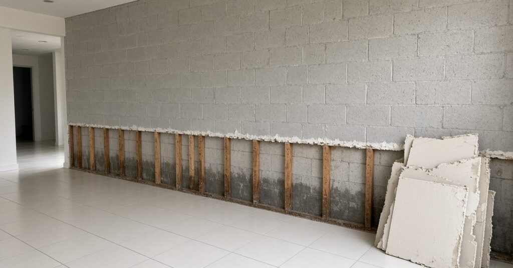 Water Damage in Concrete Block Homes on the Treasure Coast
